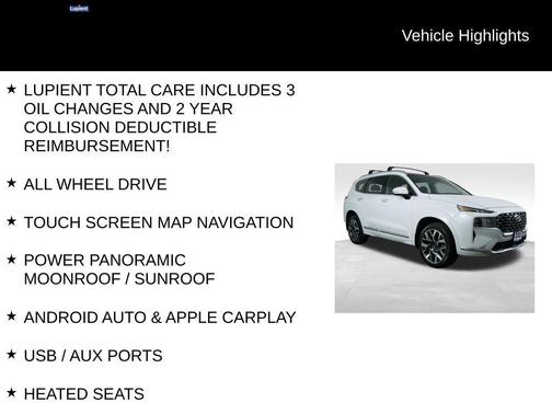 Quartz White 2022 Hyundai SANTA FE Calligraphy