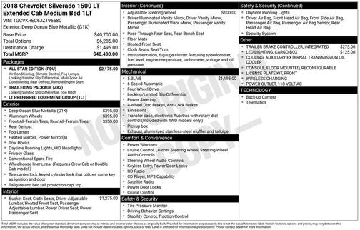 2018 Chevrolet Silverado 1500 LT