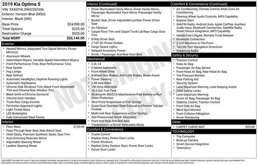 2019 Kia Optima S