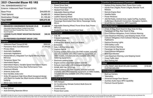 2021 Chevrolet Blazer RS