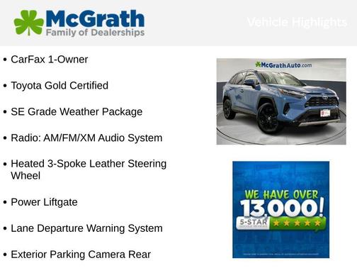 Cavalry Blue 2023 Toyota RAV4 Hybrid SE