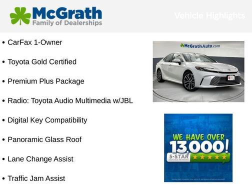 Wind Chill Pearl 2025 Toyota Camry XLE