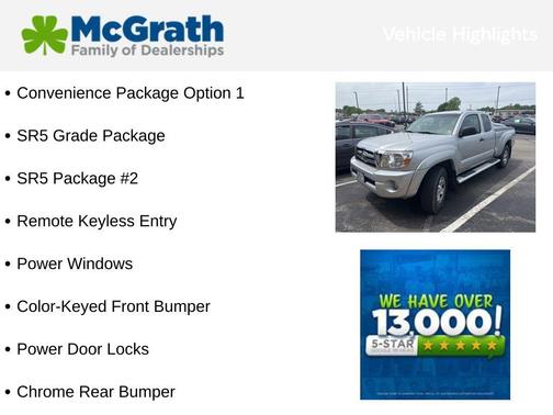 Silver Streak Mica 2010 Toyota Tacoma Access Cab