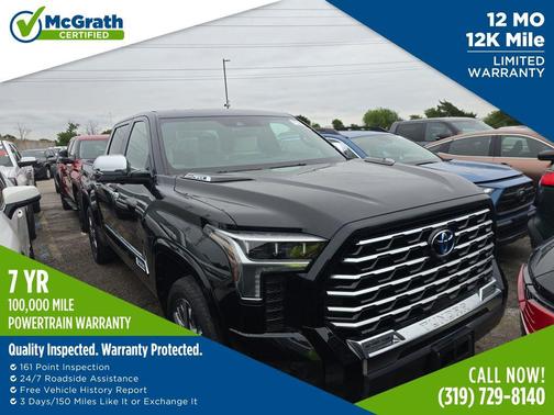 Midnight Black Metallic 2022 Toyota Tundra Hybrid Capstone