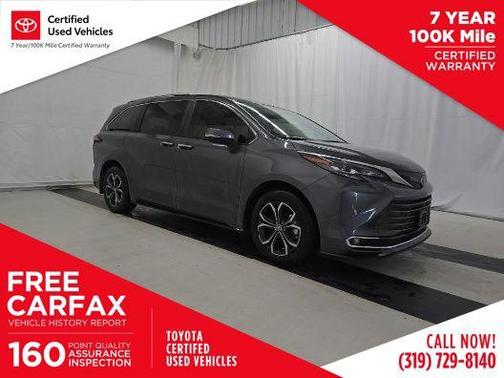 Magnetic Gray Metallic 2025 Toyota Sienna Platinum