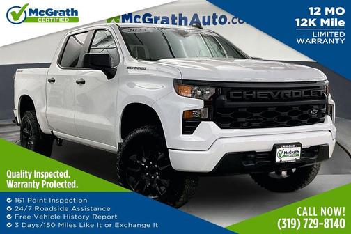 Summit White 2023 Chevrolet Silverado 1500 Custom
