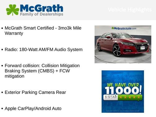 San Marino Red 2019 Honda Accord Sport