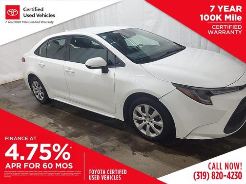 White 2022 Toyota Corolla LE