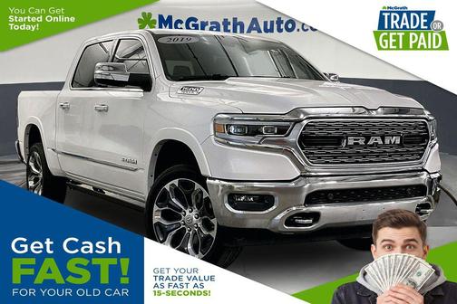Ivory White Tri-Coat Pearlcoat 2019 RAM 1500 Limited