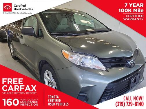 Jade Metallic 2020 Toyota Sienna SE