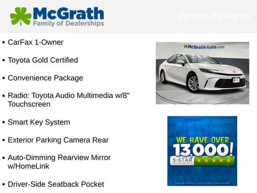 Ice Cap 2025 Toyota Camry LE