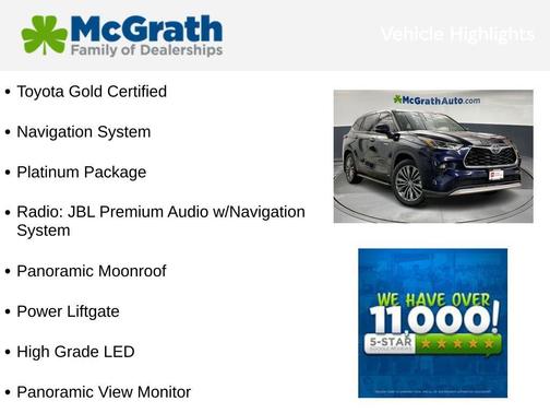 2021 Toyota Highlander Hybrid Platinum