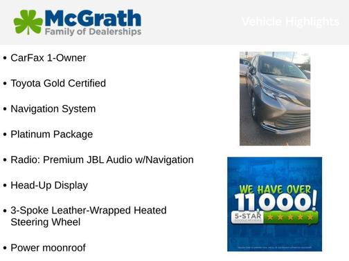 2022 Toyota Sienna Platinum