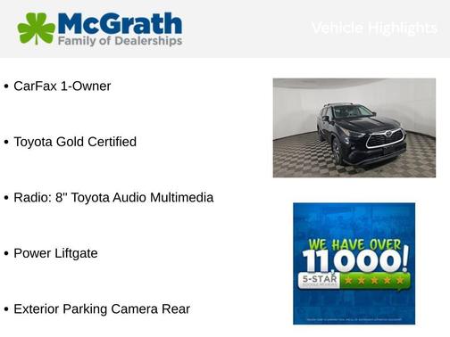 Midnight Black Metallic 2024 Toyota Highlander XLE