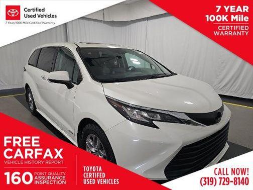 Blizzard Pearl 2021 Toyota Sienna XLE 7 Passenger