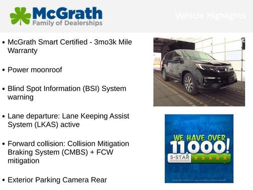 Black Forest Pearl 2020 Honda Pilot AWD EX-L