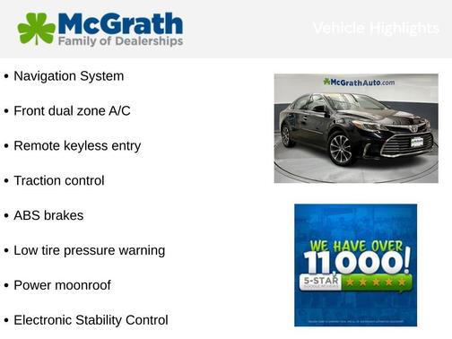 2016 Toyota Avalon XLE Premium