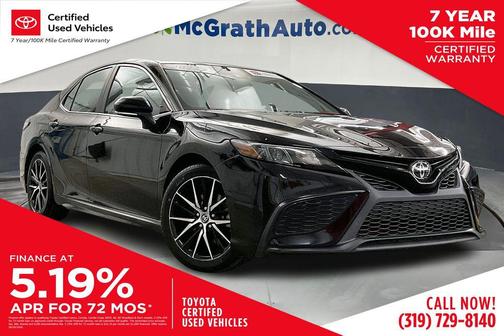 Midnight Black Metallic 2022 Toyota Camry SE