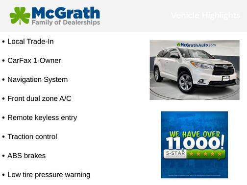 2016 Toyota Highlander Limited Platinum