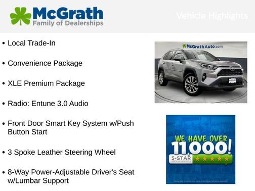 Silver Sky Metallic 2019 Toyota RAV4 XLE Premium
