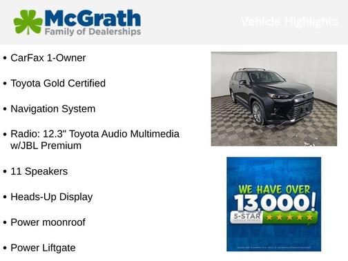 Midnight Black Metallic 2024 Toyota Grand Highlander Platinum