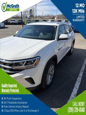 Pure White 2021 Volkswagen Atlas Cross Sport 3.6L V6 SE w/Technology