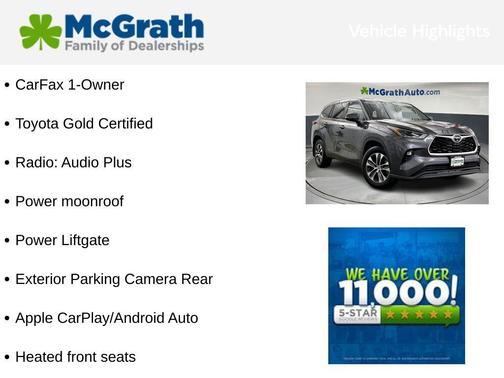 Magnetic Gray Metallic 2021 Toyota Highlander XLE