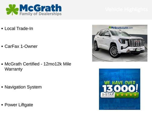 Summit White 2026 GMC Terrain Denali