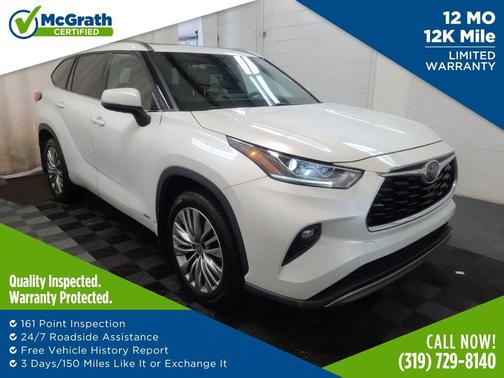 Pearl 2022 Toyota Highlander Hybrid Platinum