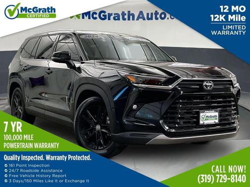 Midnight Black Metallic 2024 Toyota Grand Highlander Platinum
