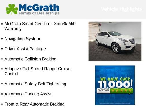 Crystal White Tricoat 2017 Cadillac XT5 Premium Luxury