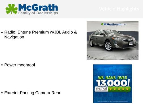 White 2014 Toyota Camry XLE