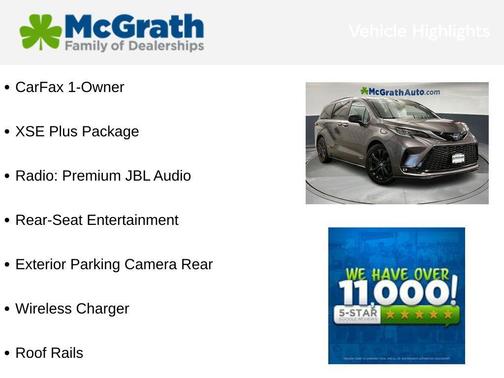 2021 Toyota Sienna XSE 7 Passenger