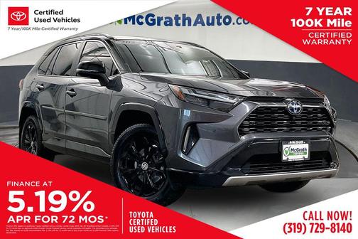 Magnetic Gray Metallic/Midnight Black Metallic 2024 Toyota RAV4 Hybrid SE