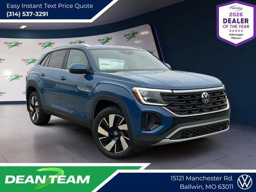 mountain lake blue metallic 2026 Volkswagen Atlas Cross Sport 2.0T SE w/Technology 4MOTION