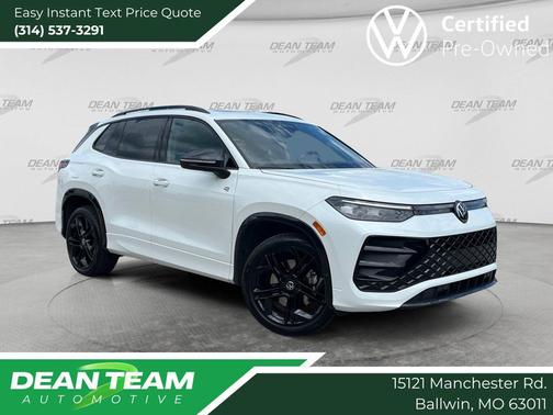Opal White Pearl 2025 Volkswagen Tiguan 2.0T SE R-Line Black 4MOTION