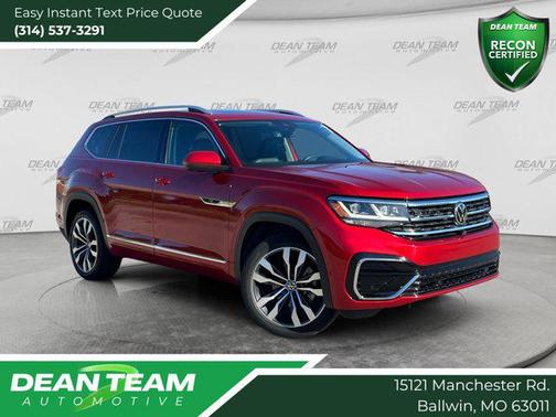 Aurora Red Metallic 2023 Volkswagen Atlas 3.6L SEL Premium