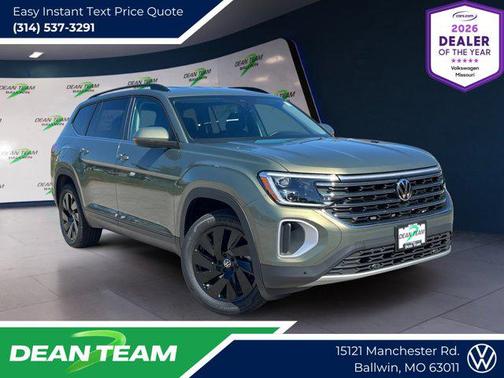 Avocado Green Pearl 2026 Volkswagen Atlas 2.0T SE w/Technology 4MOTION