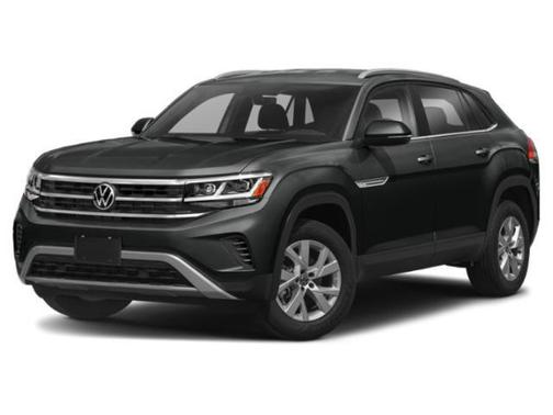 Deep Black Pearl 2021 Volkswagen Atlas Cross Sport 3.6L V6 SE w/Technology R-Line