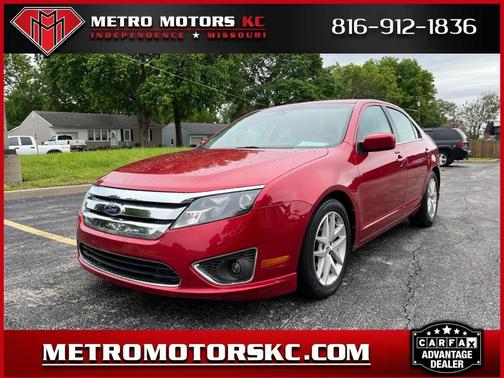 Red 2012 Ford Fusion SEL