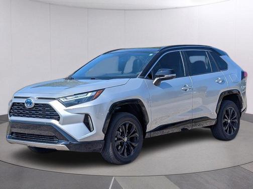 Silver Sky Metallic w/Midnight Black Metallic Roof 2023 Toyota RAV4 Hybrid SE