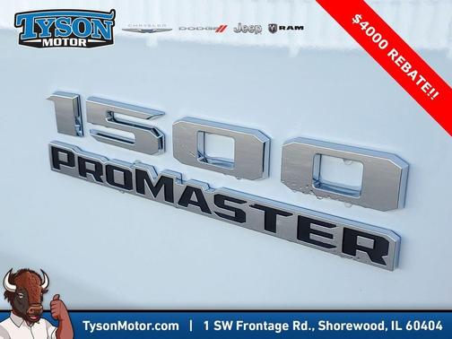 White 2026 RAM ProMaster 1500 Low Roof