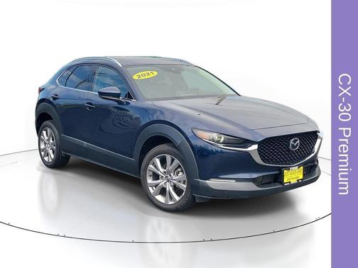 Deep Crystal Blue Mica 2021 Mazda CX-30 Premium Package