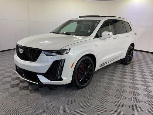Crystal White Tri-Coat 2025 Cadillac XT6 Sport AWD