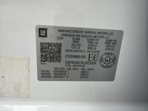 Quicksilver Metallic 2020 GMC Yukon SLE