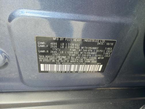 BLUE 2016 Subaru Outback 2.5i Premium