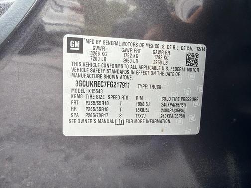 GREEN 2015 Chevrolet Silverado 1500 2LT