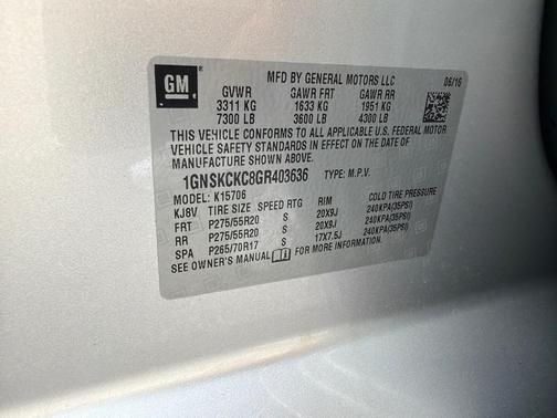 Silver Ice Metallic 2016 Chevrolet Tahoe LTZ