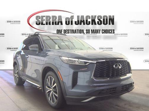 Moonbow Blue/Black Obsidian 2025 INFINITI QX60 AUTOGRAPH