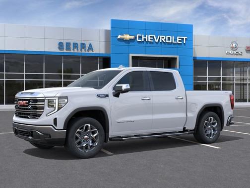 Glacier White Tricoat 2026 GMC Sierra 1500 SLT